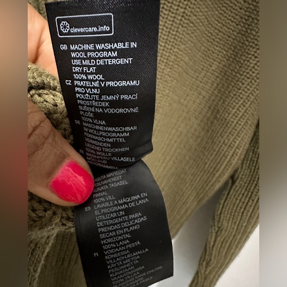 H&M Studio A/W 2014 Wool Ribbed Knit Green Sweater NWOT Size 6 - Picture 10 of 10